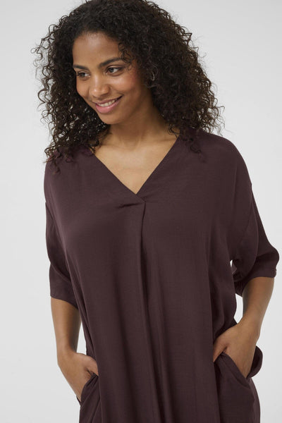 Anja kjóll - Brúnn