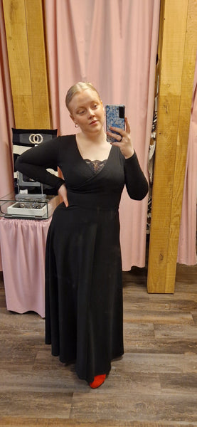 Unicorn síðkjóll V-hálsmál