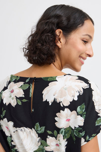 Mjoella O-neck kjóll - Roses