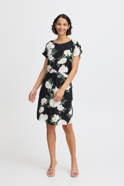 Mjoella O-neck kjóll - Roses