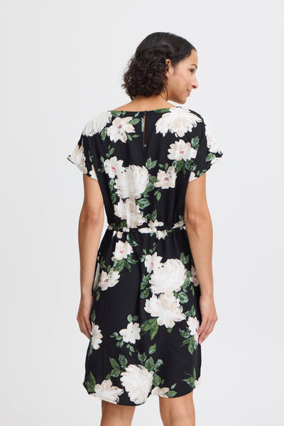 Mjoella O-neck kjóll - Roses