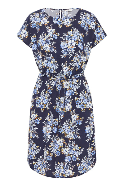 Mjoella O-neck kjóll - Navy