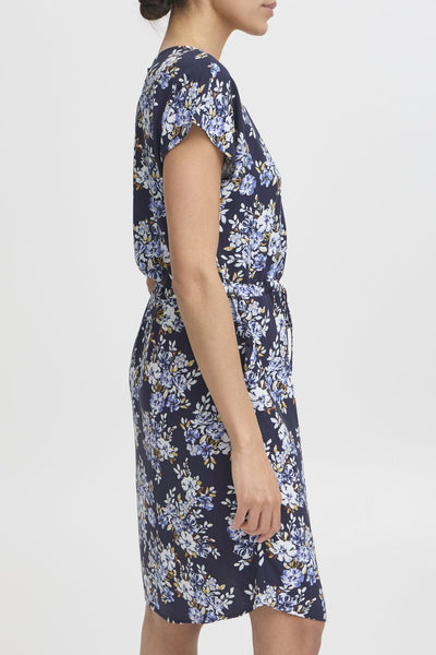 Mjoella O-neck kjóll - Navy