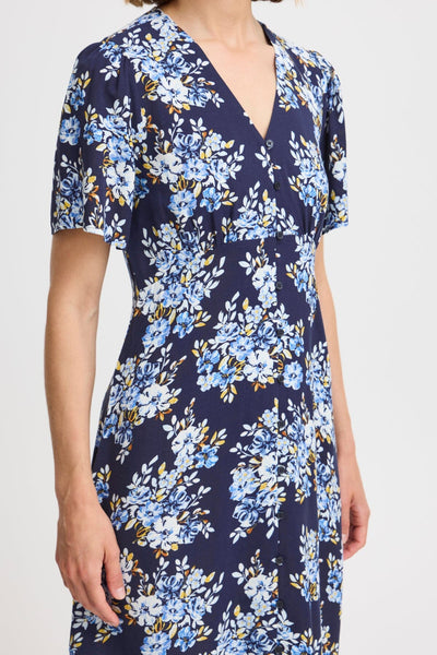 Mjoella V-neck kjóll - Navy