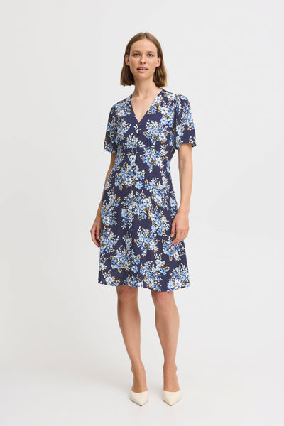 Mjoella V-neck kjóll - Navy