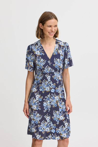 Mjoella V-neck kjóll - Navy