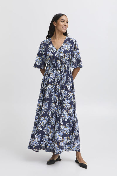 Mjoella V-neck síðkjóll - Navy