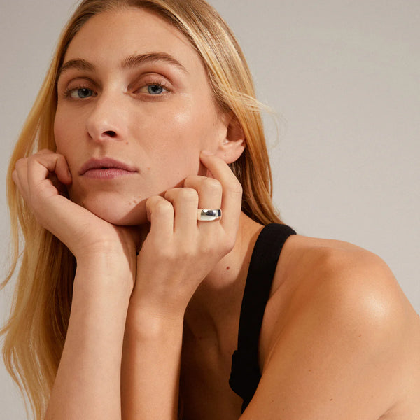 Daisy hringur - silfraður