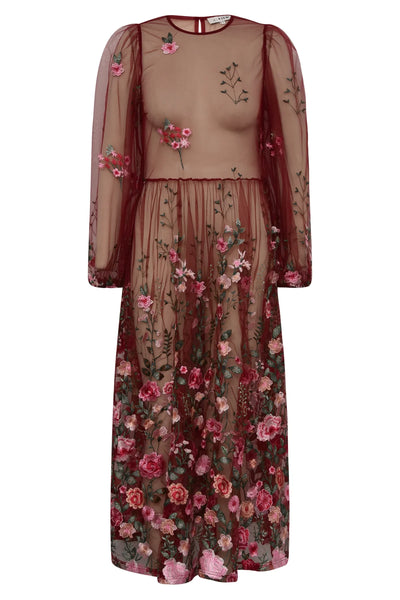 Fuschia kjóll, Bordeaux