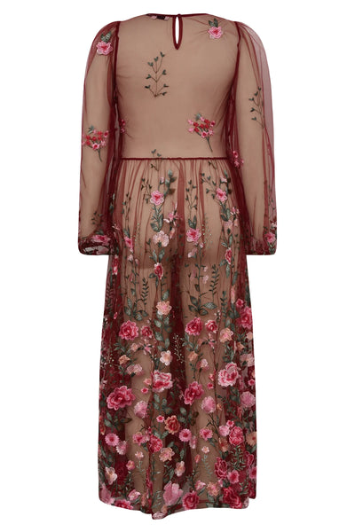 Fuschia kjóll, Bordeaux