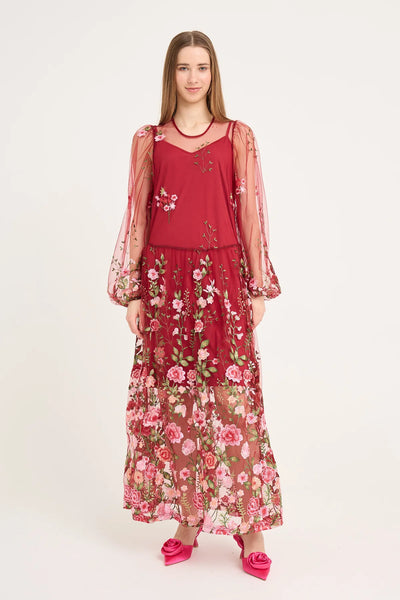 Fuschia kjóll, Bordeaux