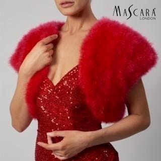 Feather Bolero - Rauður