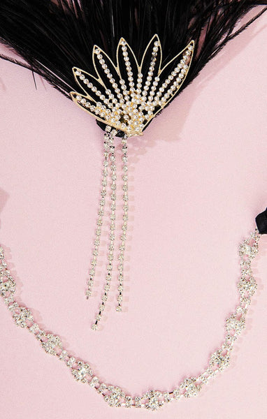 Rhinestone ennisband með klemmu