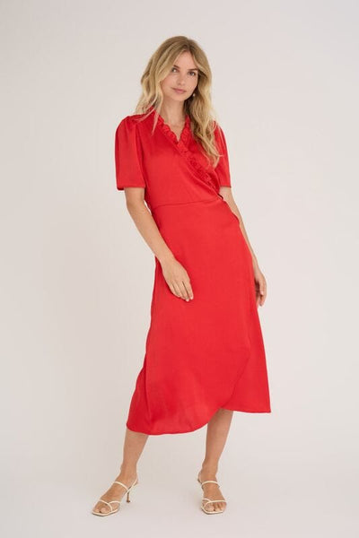 Peony kjóll - Rauður