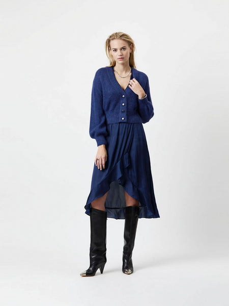 Rumba Flirty Midi kjóll-Blár