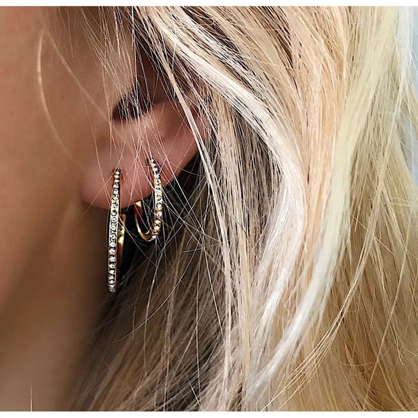 ROBERTA crystal hringir gylltir