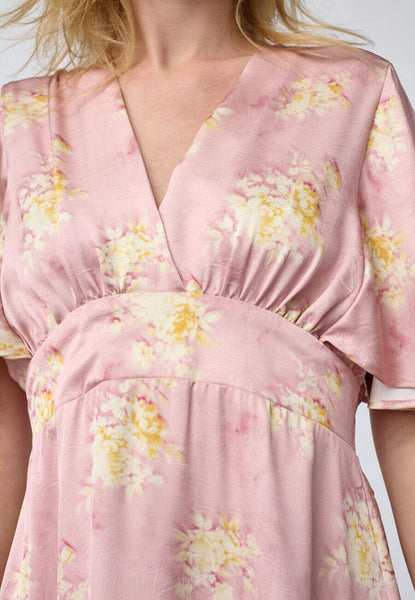 Gisella kjóll - Floral pink