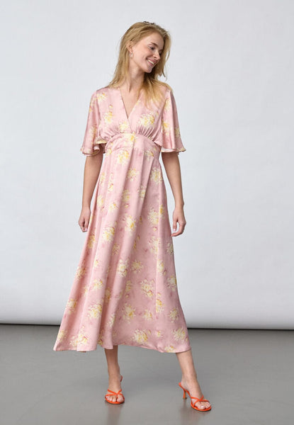 Gisella kjóll - Floral pink