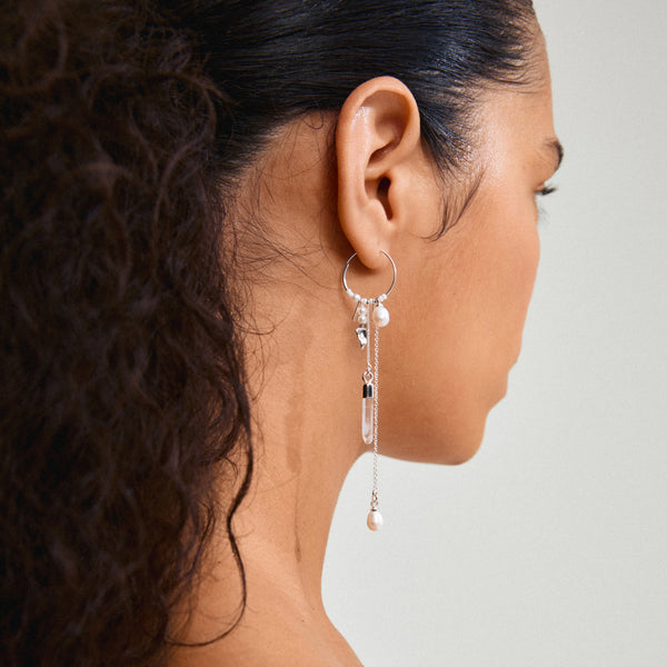 Starlight pendant eyrnalokkar - Silfur