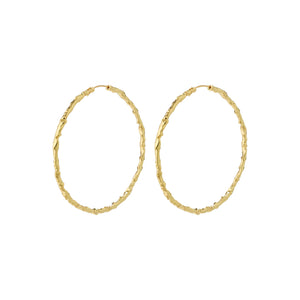 Sun Twisted Mega hoops - Gylltir