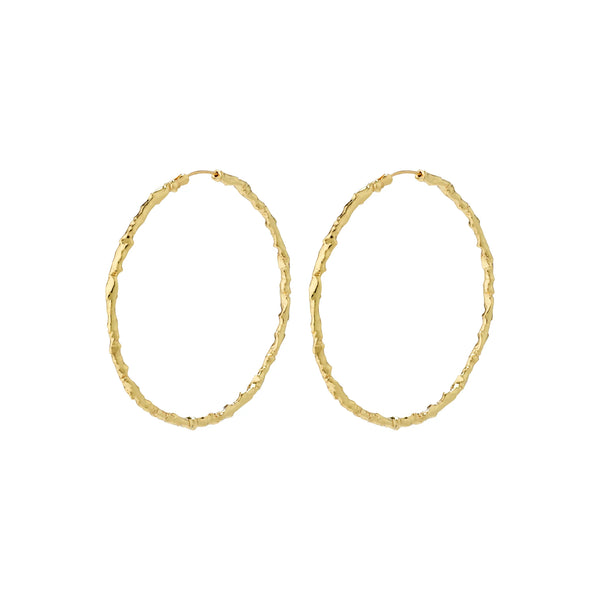 Sun Twisted Mega hoops - Gylltir