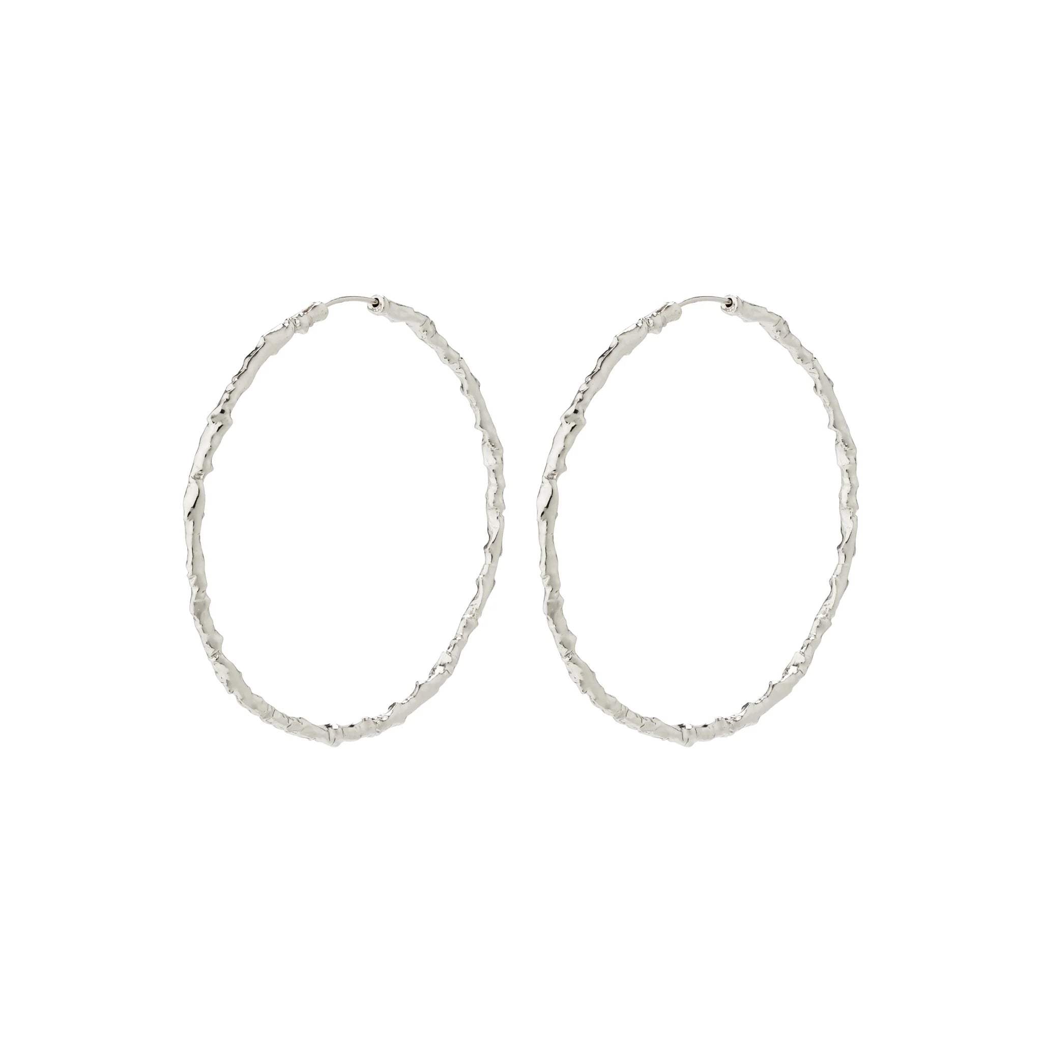 Sun Twisted Mega hoops - Silfraðir