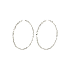 Sun Twisted Mega hoops - Silfraðir