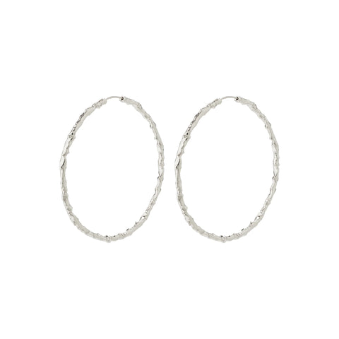 Sun Twisted Mega hoops - Silfraðir