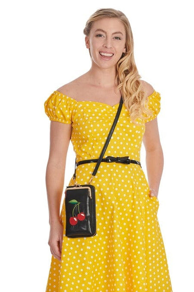 Cherry Pie Crossbody veski - Svart