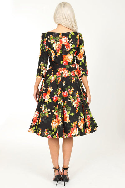 Brielle Floral Swing kjóll