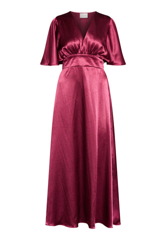 Gisella kjóll - Dark Bordeaux