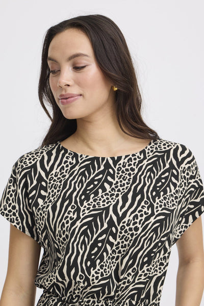 Mjoella O-neck kjóll - Nature