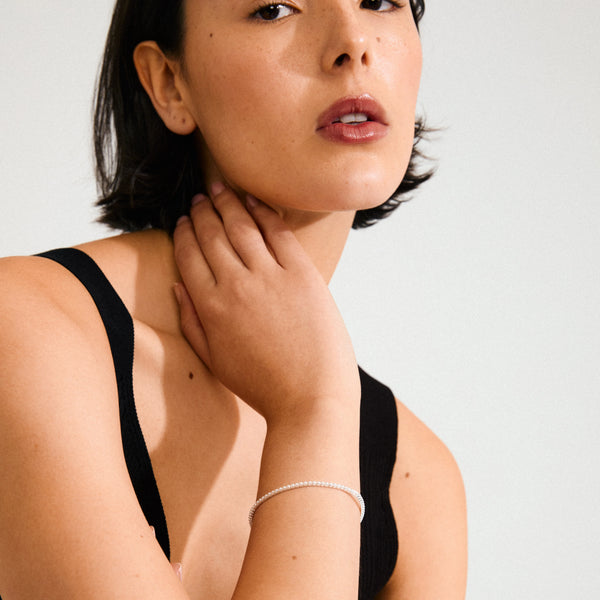 ARASH pearl armband silfrað