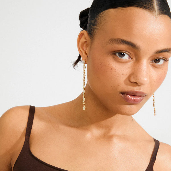 Basil eyrnalokkar - gylltir