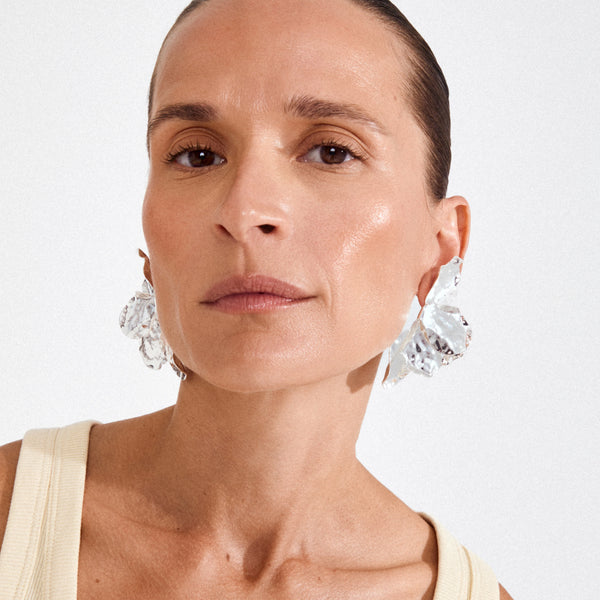 Virel eyrnalokkar, silfraðir