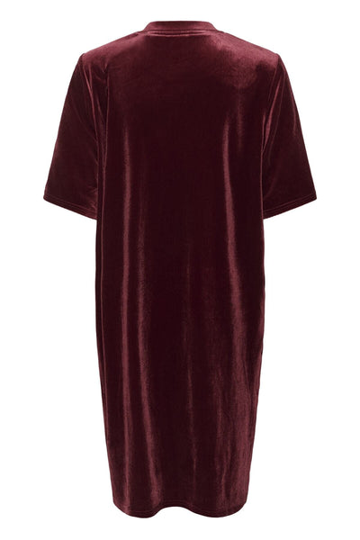 Zoe kjóll-vínrauður