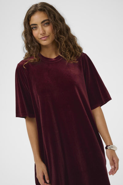 Zoe kjóll-vínrauður