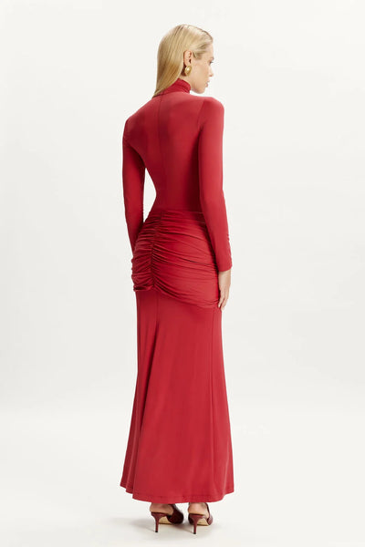 Alix Tie kjóll - Burgndy