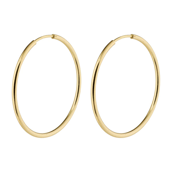 Sanne Medium hoops - Gylltir
