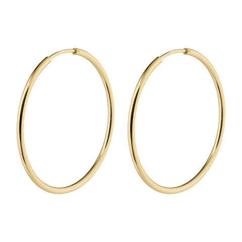 Sanne Medium hoops - Gylltir