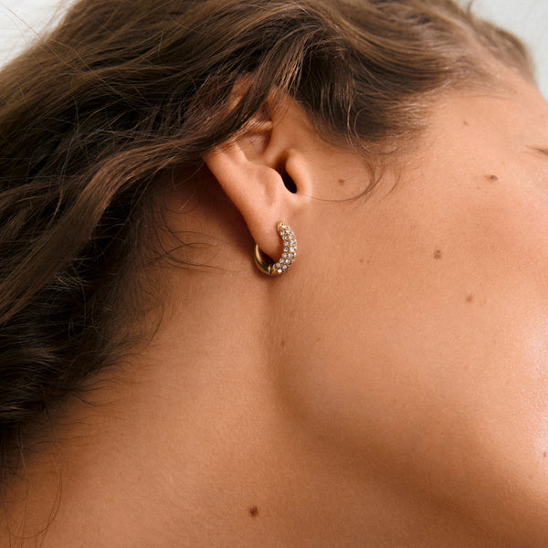 Tatum small eyrnalokkar - Gylltir