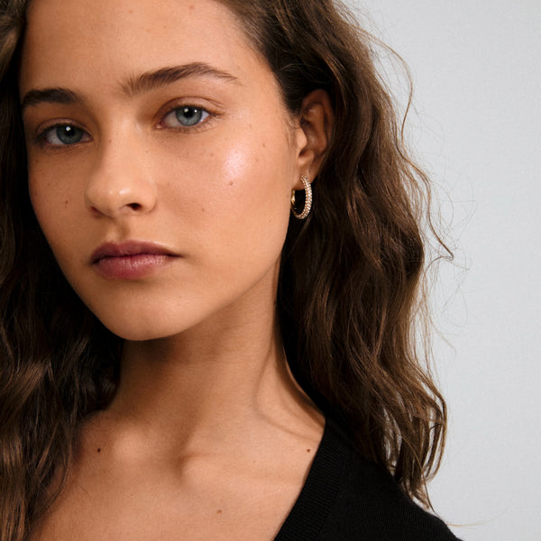 Tatum large eyrnalokkar - Gylltir