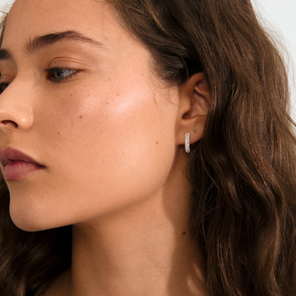 Tatum small eyrnalokkar - Silfraðir