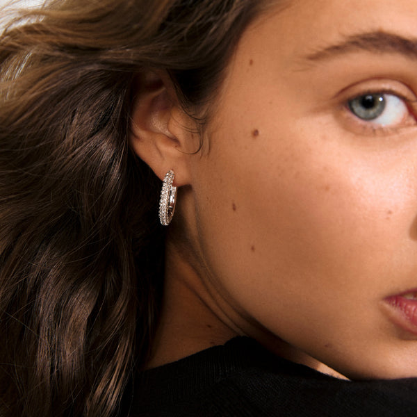 Tatum large eyrnalokkar - Silfraðir