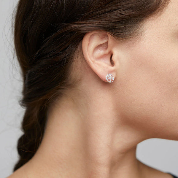 GEORGINA eyrnalokkar - silfraðir