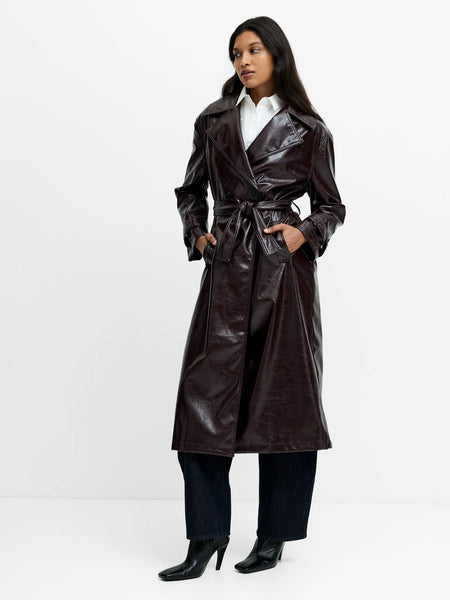 Athene Trench kápa - Dark Cherry