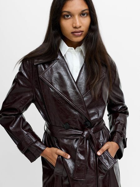 Athene Trench kápa - Dark Cherry