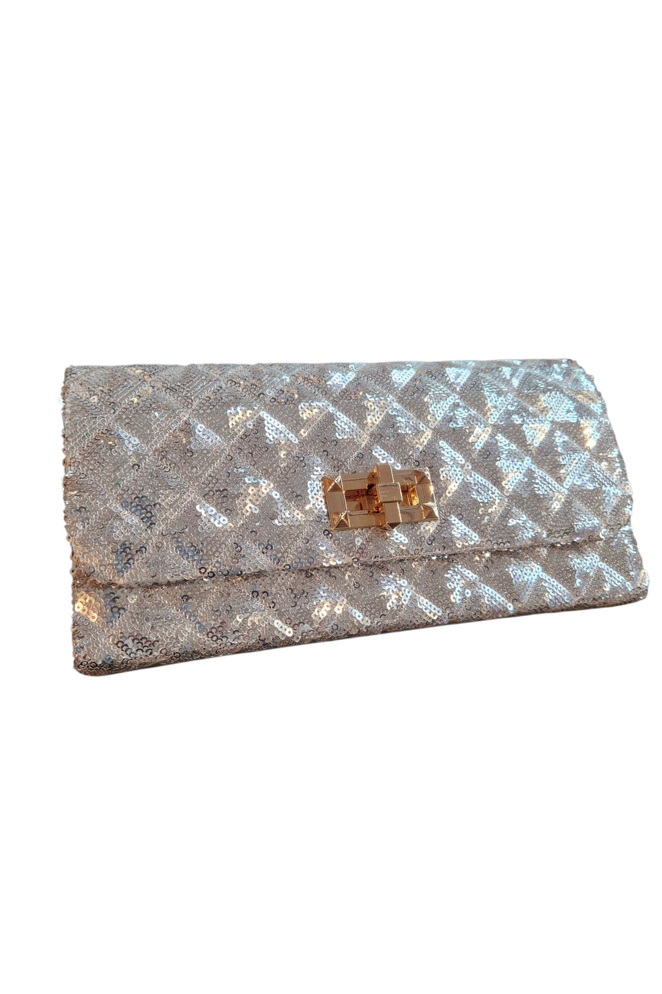 Sequin Clutch veski - Silfur