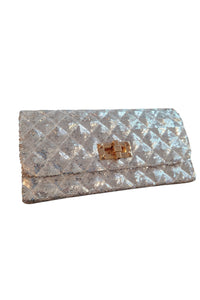 Sequin Clutch veski - Silfur