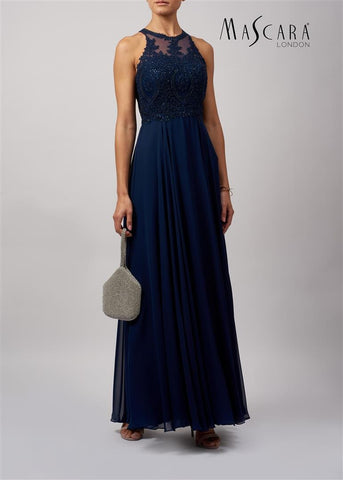 Navy Lace kjóll